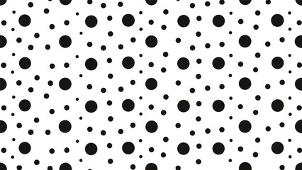 Minimalist Black Polka Dot Pattern Design.