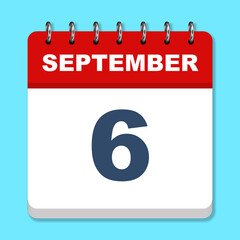 September calendar icon on a blue background