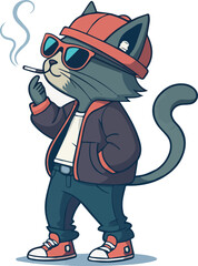 Cool Cat Smoking