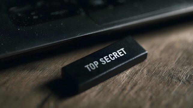 Top Secret USB Drive Placed Near Locked Laptop