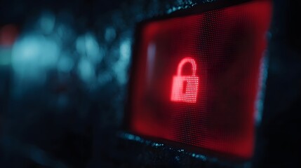 Cybersecurity alert on digital terminal display