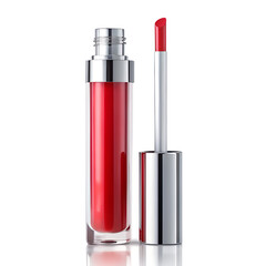 Obraz premium Red Lip Gloss Isolated On Transparent Background