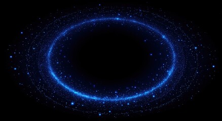 Obraz premium Circular light halo on dark background