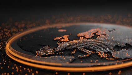 Abstract European continent map