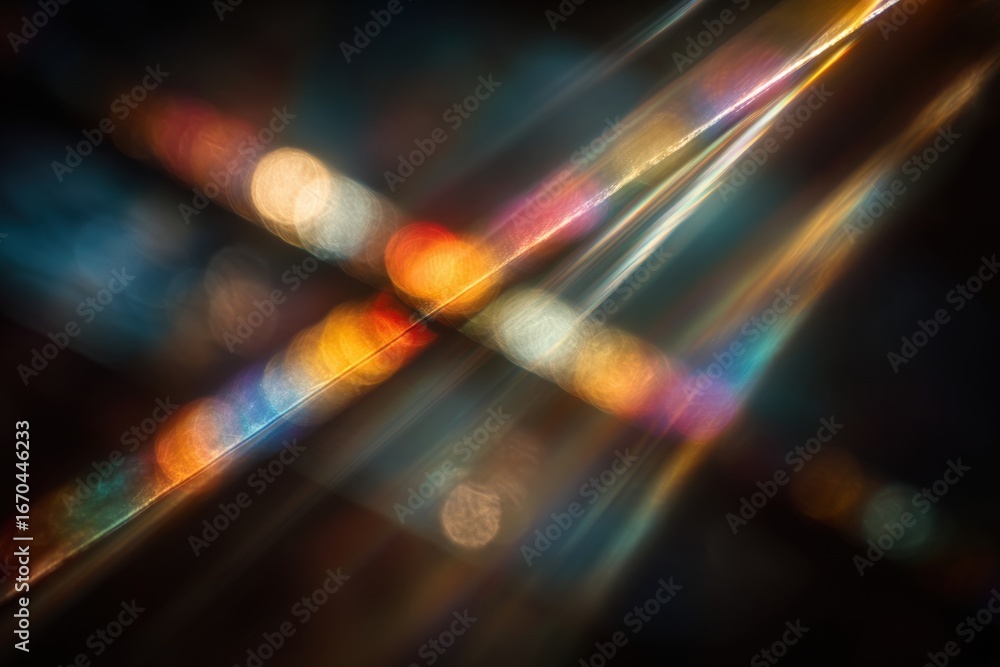 Poster abstract bokeh lights intersecting