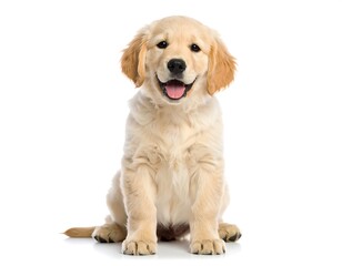 Happy golden retriever puppy