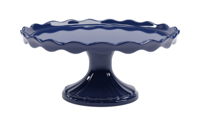 Elegant blue cake stand displaying desserts in a modern kitchen artistic photograph bright and inviting atmosphere