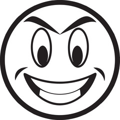 Mischievous Cartoon Face Illustration