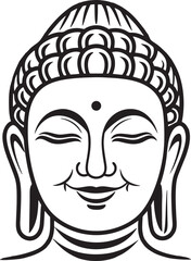 Buddha Head Illustration