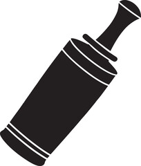 Vintage Bird Call Instrument Silhouette Illustration