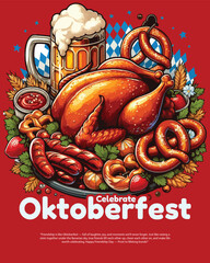 Happy Friends in Traditional Bavarian Costume Toasting Large Beer Mugs at Oktoberfest Festival in Munich German