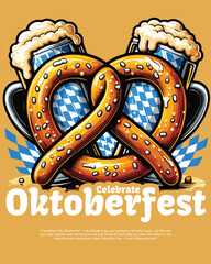 Happy Friends in Traditional Bavarian Costume Toasting Large Beer Mugs at Oktoberfest Festival in Munich German