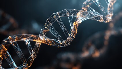 DNA helix, digital illustration