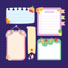 a pack of cute pastel notepad design for reminder