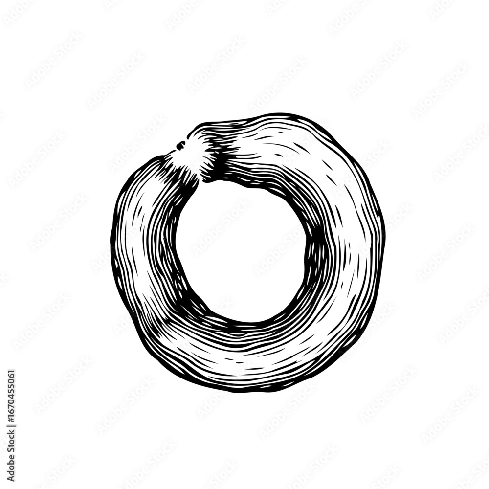 Poster engraved organic shaped ring composition creating a visual graphic element with stylized vector