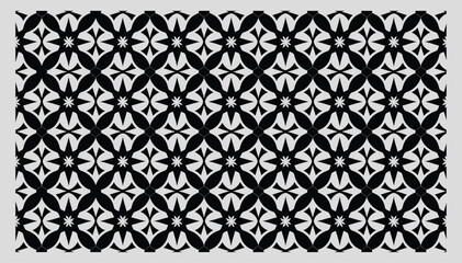 Seamless Geometric Black Abstract Vector Pattern Background