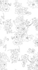 seamless pattern with floral elements