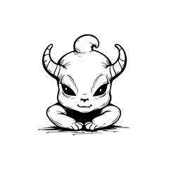 Mysterious creature illustration offering a unique artistic depiction and fostering imagination