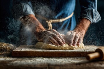 Close-up of hands kneading dough (1)