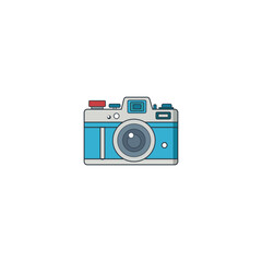 Simple Camera Vector Icons in Different Colors	