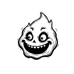 Whimsical grinning cartoonish entity with playful features showcasing lighthearted design for