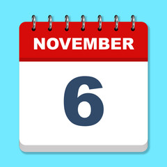 November calendar icon on a blue background