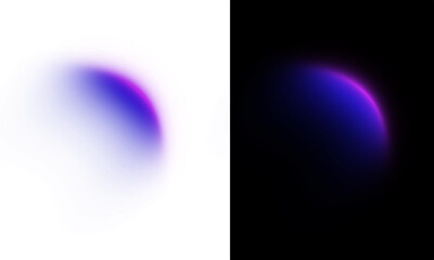 Abstract Neon Glow Effect - Futuristic Blue and Purple Planet Horizon, Soft Light Overlay
