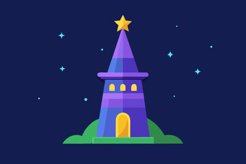 Fototapeta premium christmas tree and church