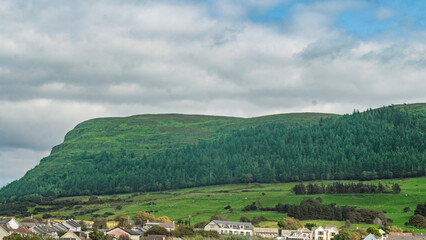 Knocknarea mountain near Strandhill also known as Meabh's mountain as Queen Meabh is said to be buried on the summit in a cairn, one of the largest in Ireland