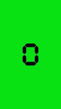 Animation 5 Second Countdown From 5 to 0 on Green Screen 