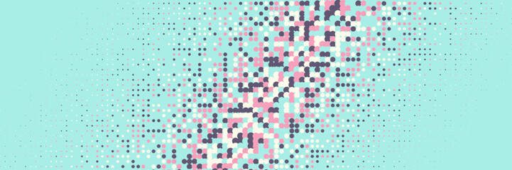 Dots Background. Cool Memphis Art With Circles. Linear Frame With Geometric Design. Music Flyer. Minimalist Abstract Poster. Geometric Halftone Pattern. Trendy Dots Background