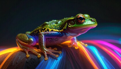 Naklejka premium Frog colorful