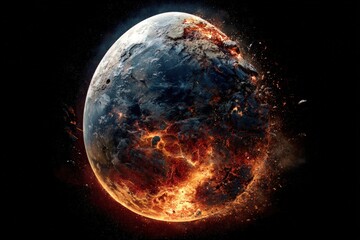 Obraz premium Earth in destruction