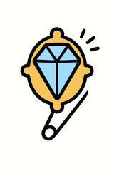 vector illustration of broch pin