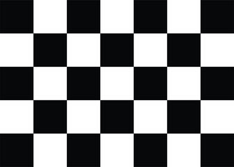 Fototapeta premium Black and White Checkerboard Background – Geometric Grid Vector for Design and Calibration