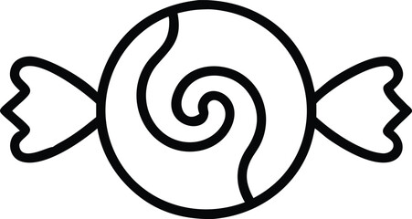 peppermint candy outline icon