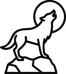 Howling Werewolf outline icon