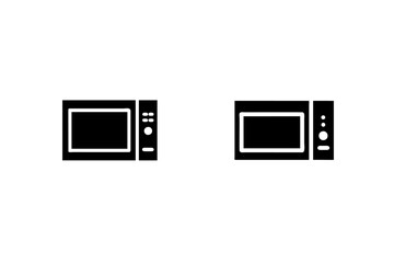 Two microwave oven icons side by side kitchen appliance