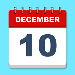 December calendar icon on a blue background