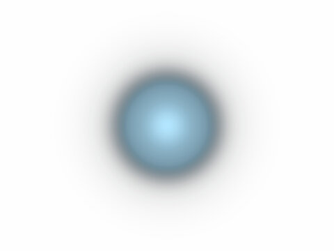 A soft, glowing, blue orb isolated on a transparent background, symbolizing cool energy or a digital element