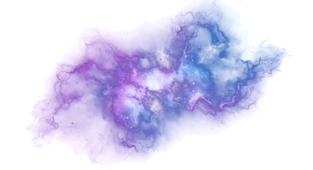 Vibrant nebula in space with stunning purple and blue colors, perfect for modern design - transparen png