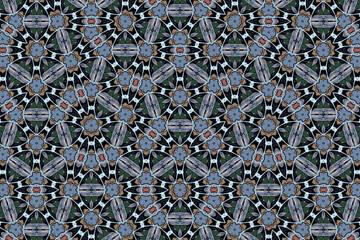 Seamless Perspective Template Background Art Luxury Tile Texture Cloth Fabric Geometric Graphic Digital Symmetric Endless Design Wallpaper Fashion Interior Visual Textile Decoration Shape Pattern.