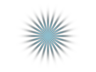 Obraz premium Abstract blue starburst pattern with soft glow, isolated on transparent background