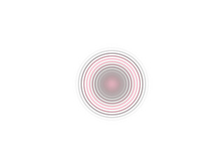 Concentric circles with pink and gray gradient, isolated on transparent background