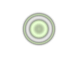 Concentric circles with green and gray gradient, isolated on transparent background