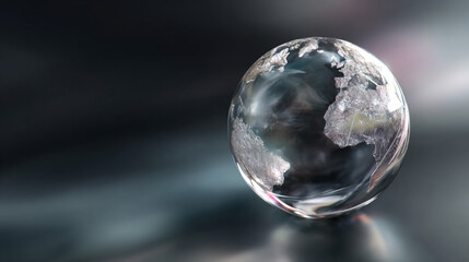 Glass earth globe.