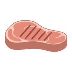 vector drawing of a raw meat