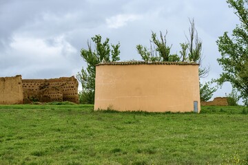 Traditional adobe dovecote in the province of Palencia, Castile and Leon