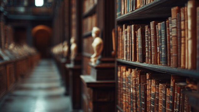 Old library interior