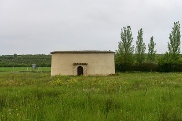 Traditional adobe dovecote in the province of Palencia, Castile and Leon
